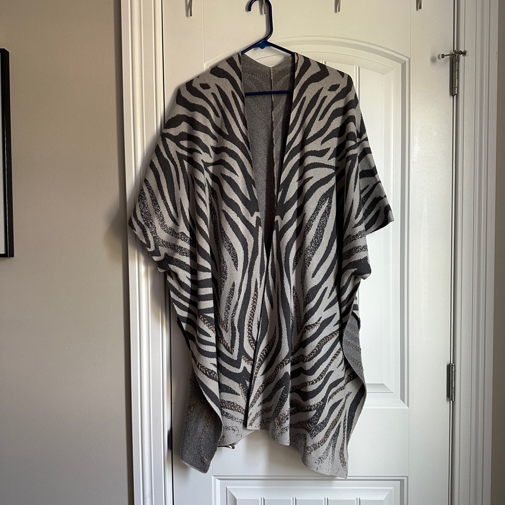 Chico’s Zebra Print Ruana Wrap